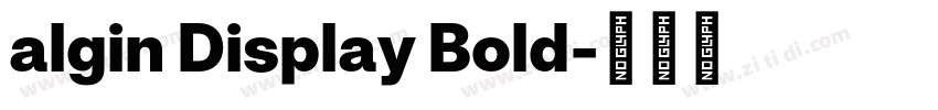 algin Display Bold字体转换